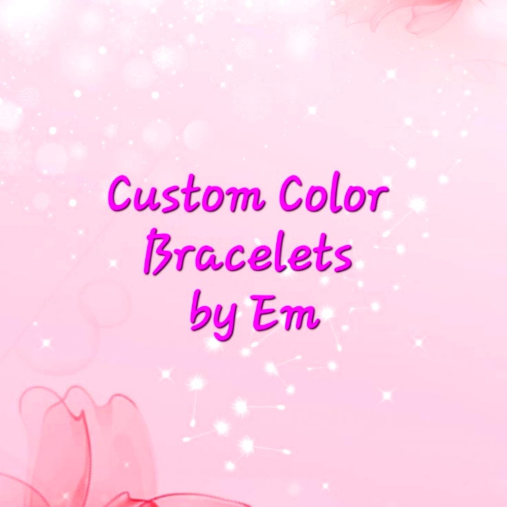 Handmade Custom Color Bracelets with Charm Made to Order